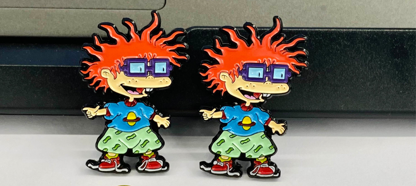 Chuckie Finster Inspired Enamel Pin – Nostalgia Cartoon Collectible