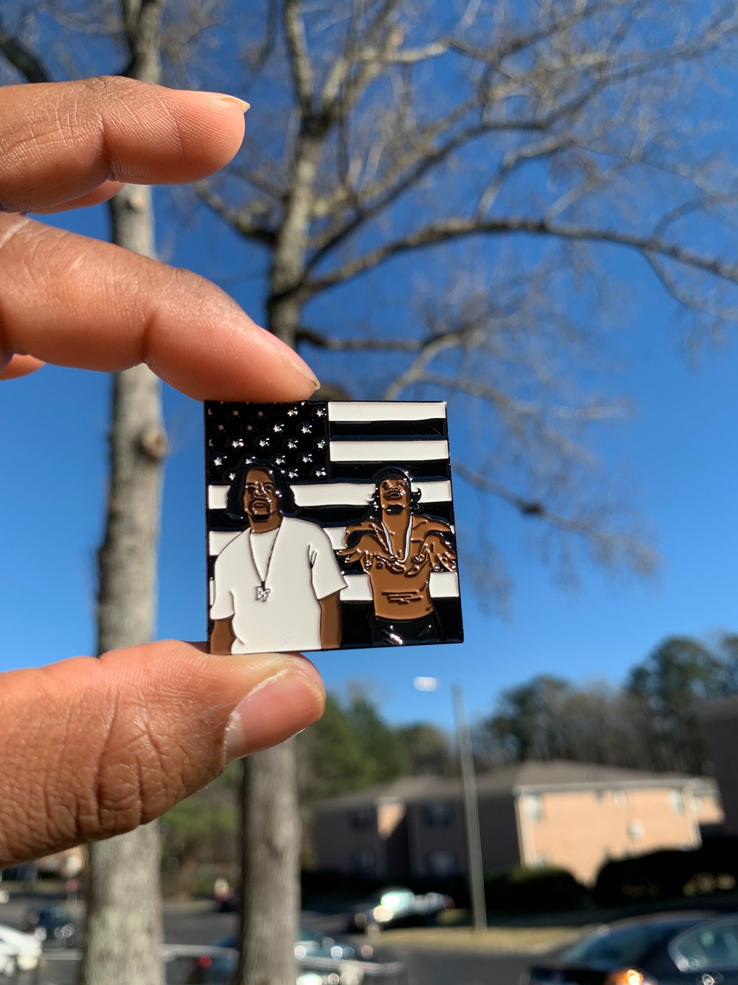 OutKast Inspired Enamel Pin – Retro Hip-Hop Collectible
