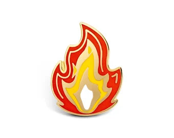 Flame Enamel Pin – Heat Check